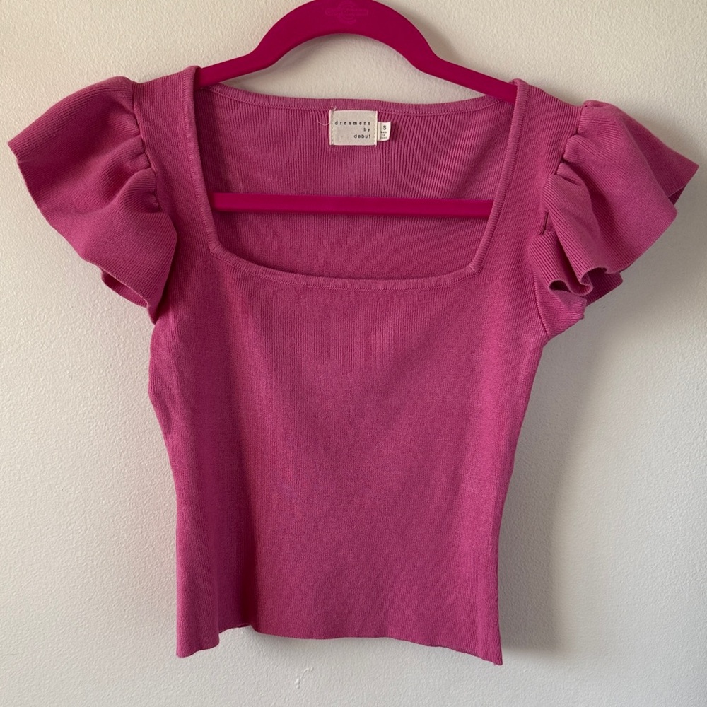 Ruffle Sleeve Blouse